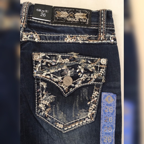 NWT GRACE IN LA JEANS Mid Rise Easy Skinny Jean - Picture 6 of 7